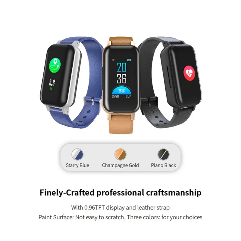 

Smart Watch Wristbands Sport Watch Fitness Bracelet With Bluetooth 5.0 Headphones