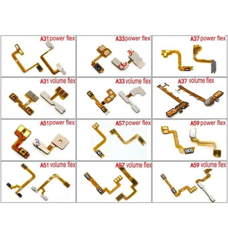 

For Oppo A33 A37 A57 A59 A31 A51 A59S power turn on off volume audio frequency Repair Parts
