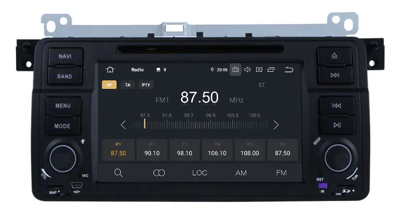 Perfect 9 Inch Android 9.0 Octa Cores One Din Car Radio Stereo System For BMW E46 M3 WIFI Radio GPS Bluetooth USB SD Multimedia Carplay 12