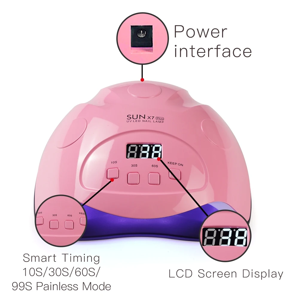 Upgrade SUN X7 Plus УФ-лампа светодиодный светильник для ногтей 90 Вт Сушилка для ногтей солнечный свет для маникюра гель для ногтей лампа для сушки гель покрытые лаком ногти искусство
