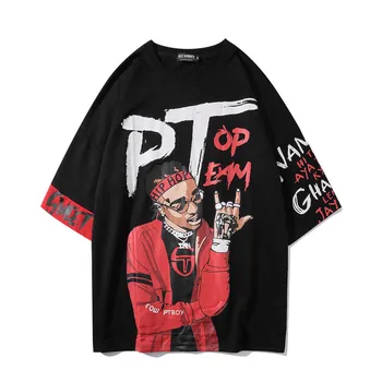 

Rapper Print T Shirts Men Hip Hop Short Sleeve Shirts 2020 Summer New Streetwear Man Graphic Tees Shirt Butterfly Tops koszulka