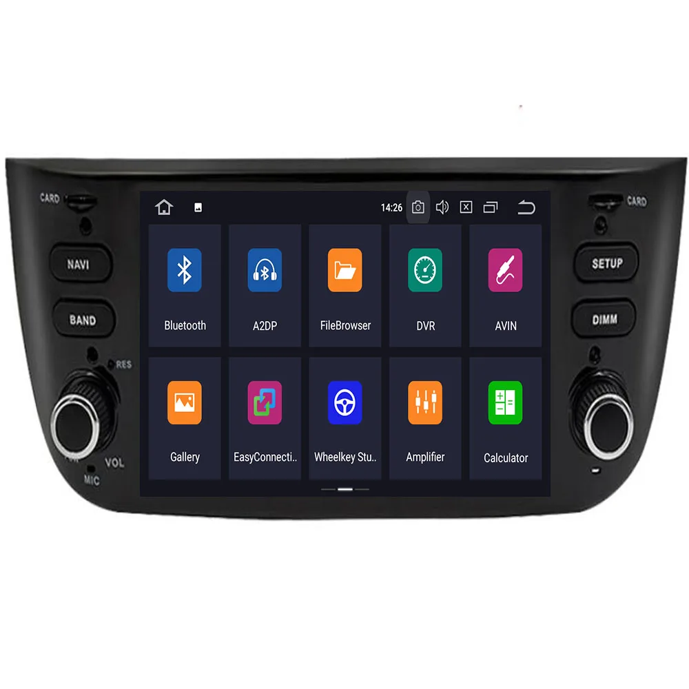 Perfect Car Android 9.0 DVD GPS Player For FIAT LINEA PUNTO EVO Auto Radio Stereo BT Wifi Octa Core Mirror Link 4GB+32GB MAP DVR SD DAB+ 2