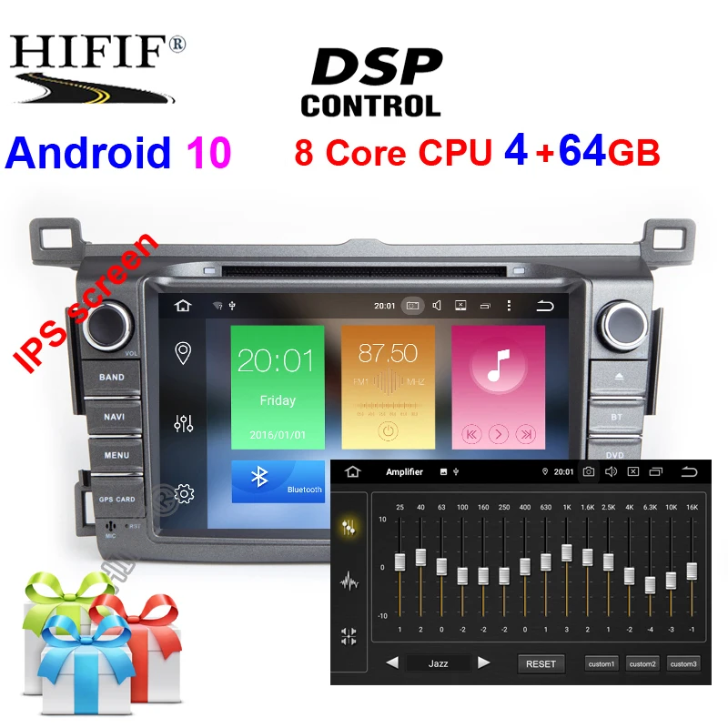 " DSP ips 4G ram Android 10 Автомобильный gps для Toyota RAV4 2013 dvd-плеер Мультимедиа Навигация Радио стерео