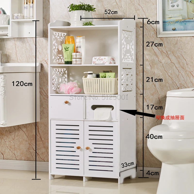 Bathroom Shelf Floor-standing Bathroom Washbasin Toilet Multi-layer Shelf Bathroom Storage Cabinet Storage Shelf Storage Rack - Цвет: Многоцветный
