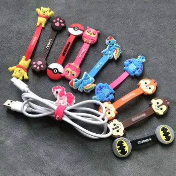 

Trig Rain Cartoon Cable Organizer Bobbin Winder little pony Protector Wire Cord Management Marker Holder Cover For Earphone USB