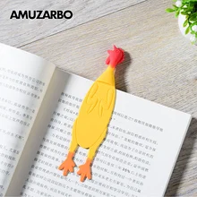 Кричащая Закладка с цыпленком желтая Силиконовая Закладки для чтения новинка подарочные канцелярские принадлежности держатель книги для чтения