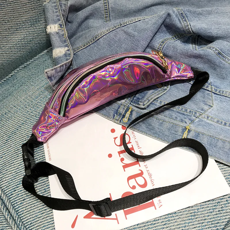 

Japanese And Korean Style Harajuku-Style Laser Transparent Wallet WOMEN'S Messenger Bag Sports Running Multi-functional Cash Sto