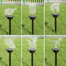 На солнечных батареях Светодиодный свет прозрачный акриловый уличный садовый вдоль дорожки, на участке лампа S7#5