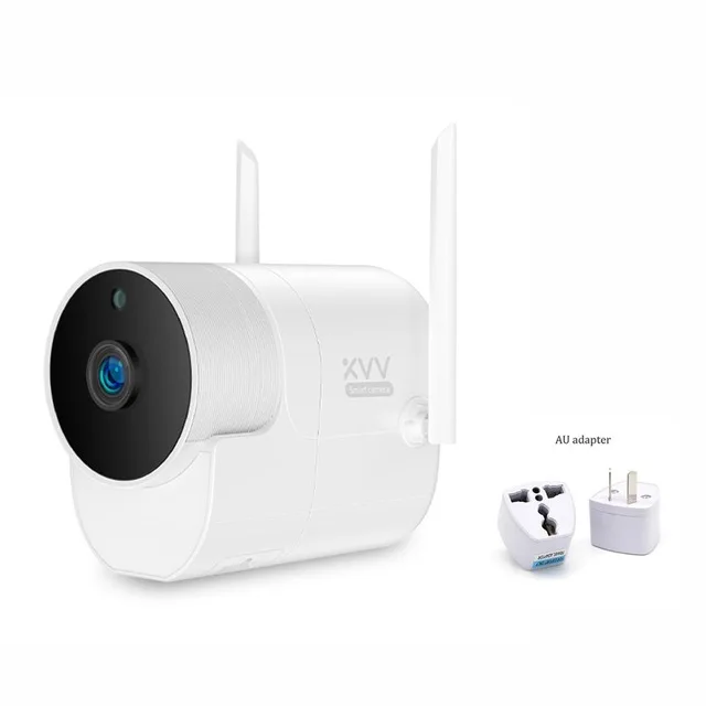 Add AU Adapter Xiaomi Xiaovv наружная панорамная камера наблюдения камера s Водонепроницаемая беспроводная WiFi инфракрасная смарт-камера ночного видения с приложением Mijia - Цвет: Add AU Adapter