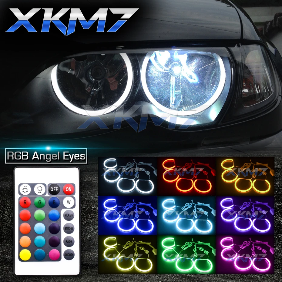 Distribution Girlfriend Chewing gum Bluetooth-compatible Rgb Angel Eyes For Bmw E46  Coupe/sedan/wagon/convertible Halo Tuning Halogen Non-projector Headlight  Drl - Projector Lens & Accessories - AliExpress