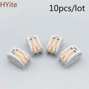 

(10pcs/lot) 222-412 PCT-212 PCT212 Universal Compact Wire Wiring Connector 2 pin Conductor Terminal Block Lever 0.08-2.5mm2