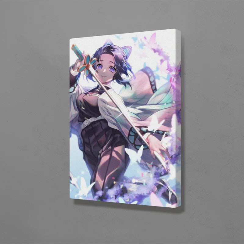 Shinobu Kocho Demon Slayer Kimetsu no Yaiba настенная художественная рамка деревянная холст