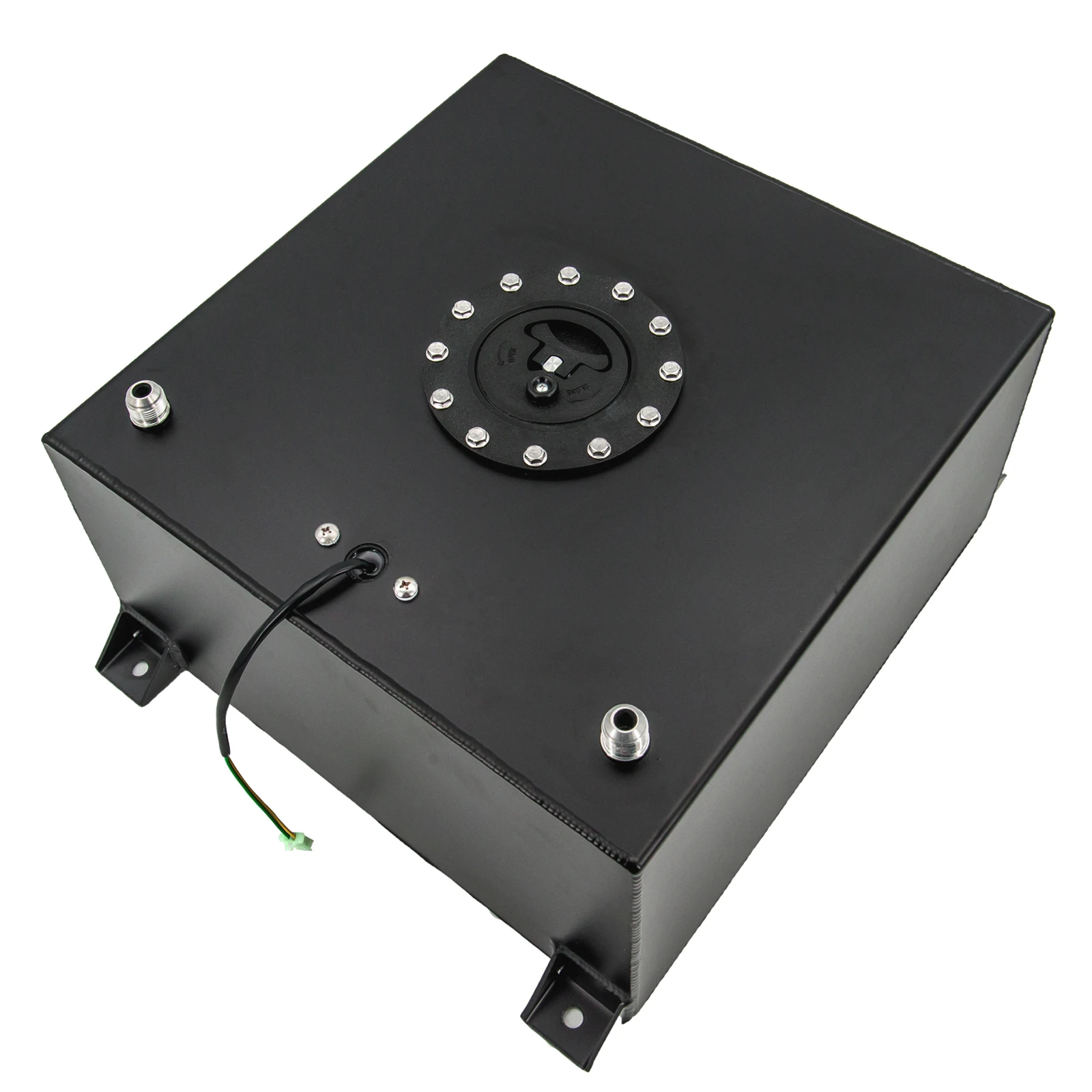 10gallon 40L Billet Aluminium Alloy Fuel Surge tank with Cap Fuel Cell with sensor foam inside