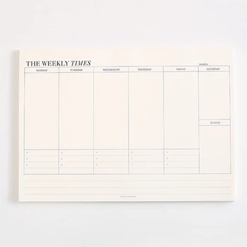

Desk Planning Pad Portable Tear-Off Weekly Planner Monthly Schedule Paper School Office Supplies Improve Your Self-Discipline