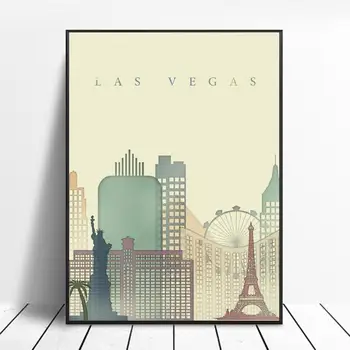 

Las Vegas Nevada Skyline Art Canvas Poster Home Decoration Painting No Frame