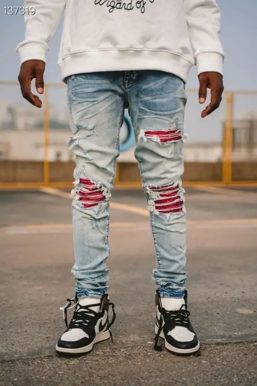 rk1391 Fashion Men's Jeans 2021 Runway Luxury famous Brand European