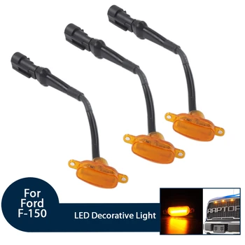 

3-Piece Car Styling Grille LED Amber Lights / Raptor Fender Flare lights Kits Plug&Play For Ford F150 2015 2016 2017 2018