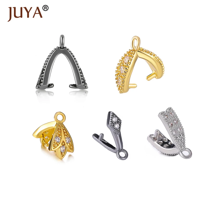 Juya Kupfer Intarsien Zirkon Prise Kautionen DIY Liefert Für Schmuck Großhandel Kristall Anhänger Clip Verschlüsse Spann Bale Zubehör|Schmuckzubehör & Komponenten| - AliExpress