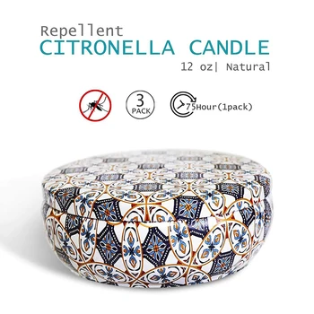 

1PCS Citronella Candles 3 Cotton Wicks Scented Candles Handmade Soy Wax Aromatherapy Candles Home Wedding Party Decoration