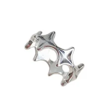 925 Sterling Silver Star Shape Rings Gift For Women Geometric Fashion Designer Fine Trendy Minimalist Punk 2021 Trend Jewellery