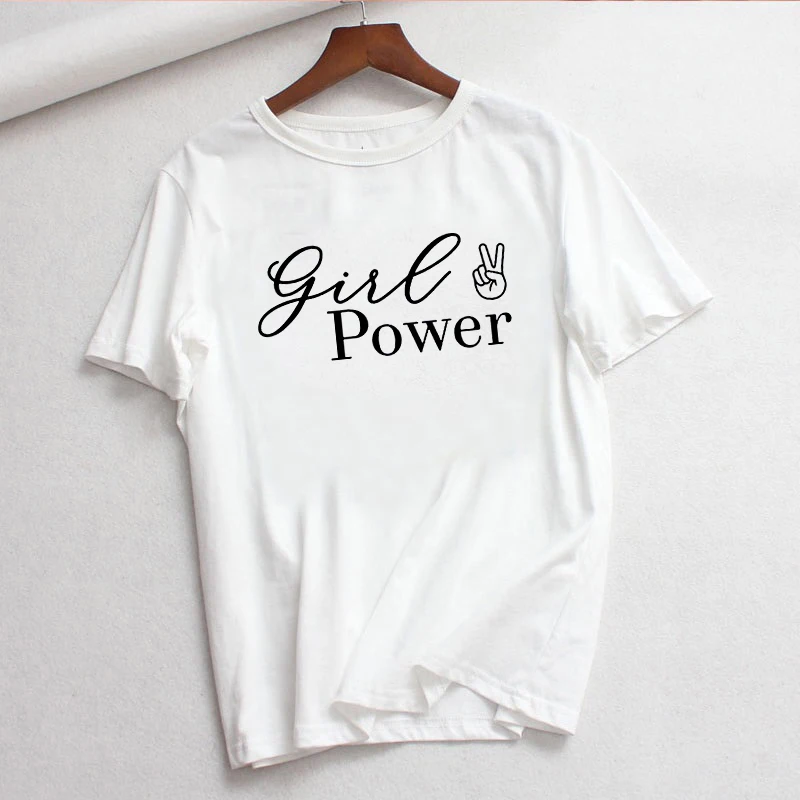 Футболка LUSLOS женская с надписью Повседневная белая рубашка коротким рукавом