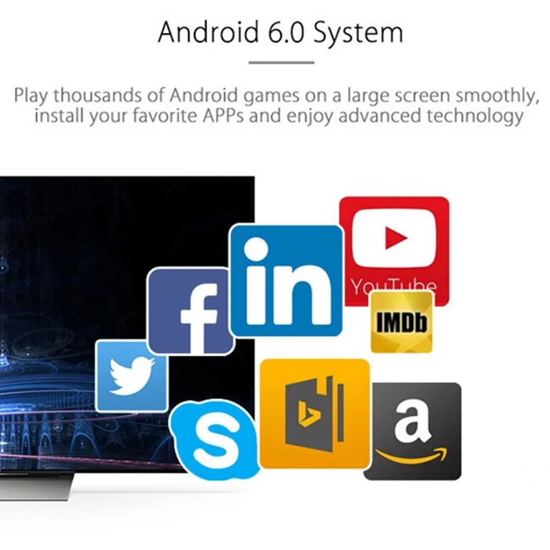 TX2 дистанционного Управление глобальная телевизионная коробка 4K HD Android 6 0 Box Smart со