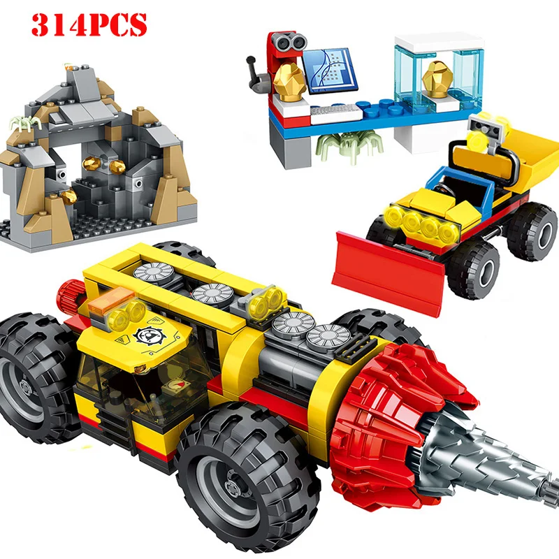 

Engineering Construction Mining Drilling Excavator Building Blocks Compatible Legoed DIY Technic Enlighten Bricks Children Toys