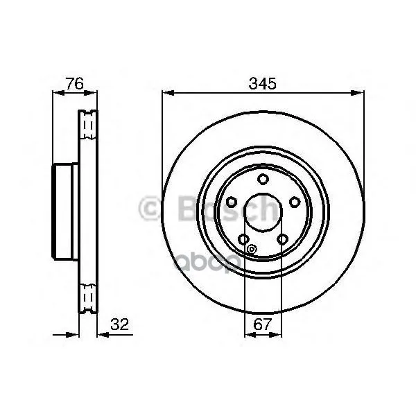 Диск Тормозной Mercedes-Benz: S-Class 98-05, S-Class Купе 99-06 Bosch арт. 0986478964