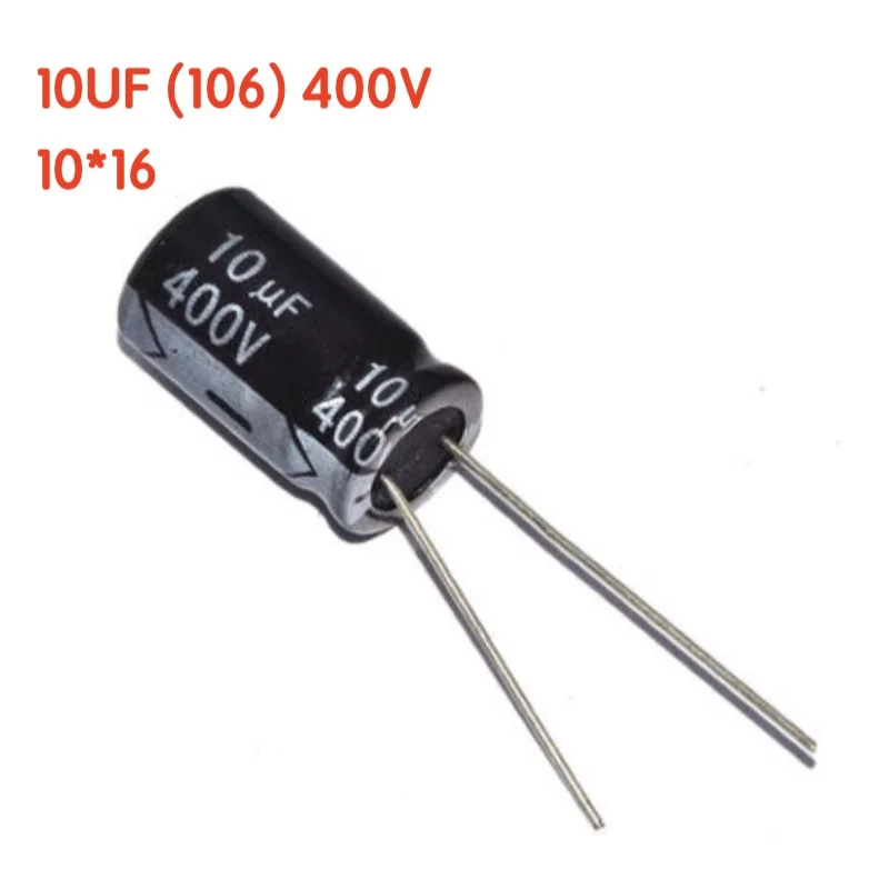 20PCS/LOT 10UF 400V 10*16 Aluminum electrolytic capacitor 10uF 400V 10*16 Electrolytic Capacitor 400v 10uf electrolytic capacitor aluminum capacitor aluminum electrolytic capacitor