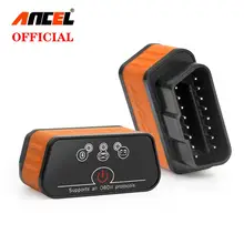 Adaptador de carro ancel icar2 obd2, ferramenta de diagnóstico automotivo com leitor de código de erro, odb2, elm327