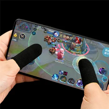 

Breathable Game Controller Finger Cover Sleeve Sensitive Touch Screen Thumbs Sweat-proof Fingers Gloves for PUBG Phone Games