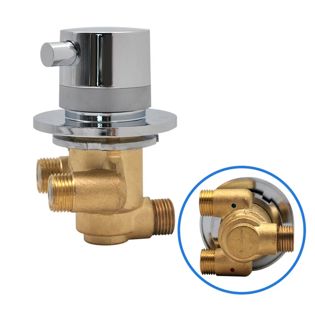 1 Way Output Thermostatic Brass Shower Faucets Wall Mounted Cold&Hot Water Mixing Valve Mixer Tap Thermostatic Shower Valve SF-101LW-HWF