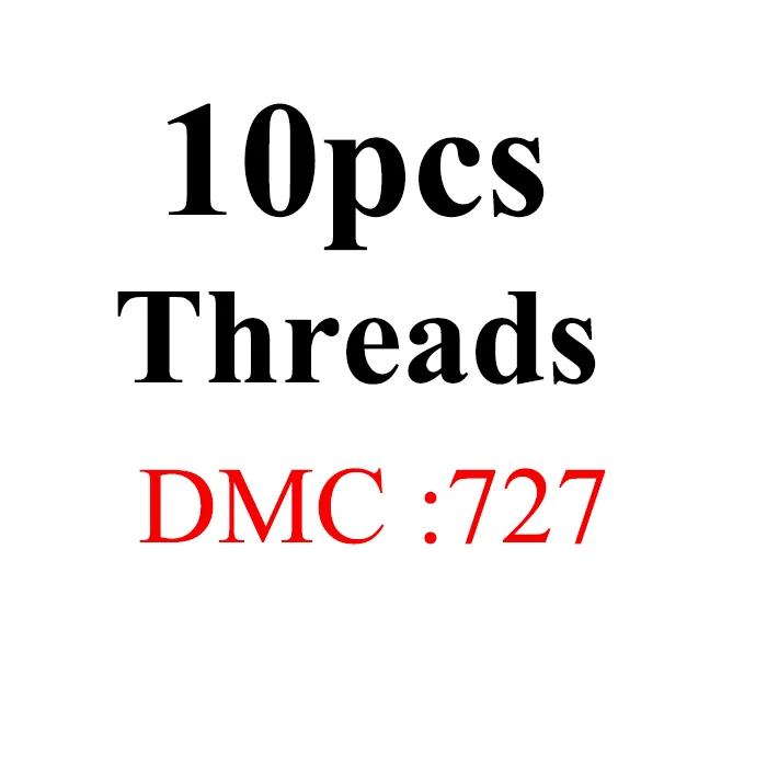 Oneroom DMC многоцветные две этикетки нитки вышивки крестом Хлопок Шитье, моток пряжи вышивка нить наборы 6 - Цвет: 10pcs-DMC727