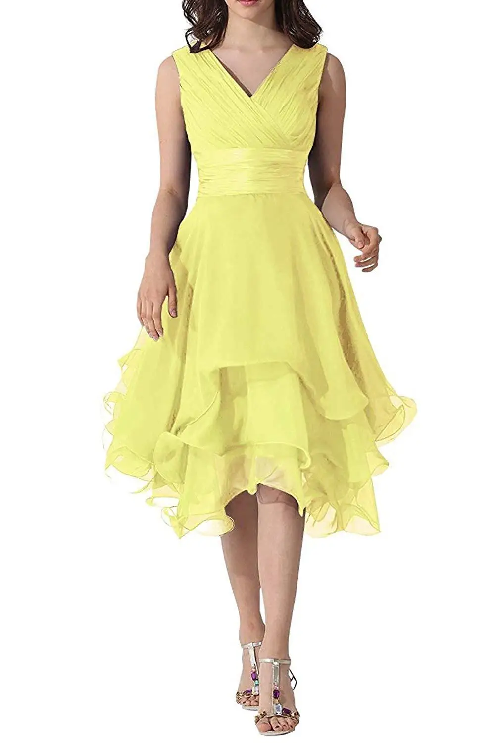 Sexy High Low Chiffon Cocktail Dresses Elegant Plus Size Short Prom Party Gowns Royal Blue Vestidos Coctel Robe De Soiree