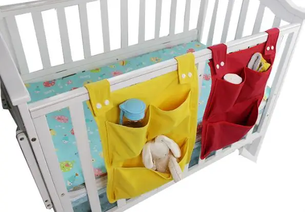 1 шт. холщовая кровать висячая сумка для хранения детская хлопковая кроватка Органайзер игрушка пеленка карманная сумка для кроватки постельные принадлежности детские принадлежности