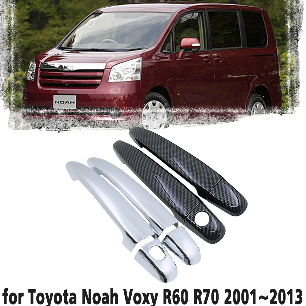 

Carbon Fiber Car handle Or Chrome Door Handles Protective Cover for Toyota Noah Voxy R60 R70 2001~2013 Car accessories 2002