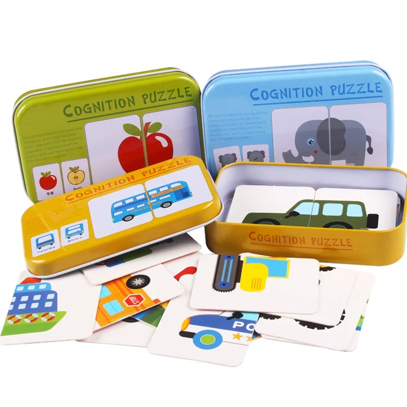 Игра-головоломка Монтессори для детей игра с фруктами животными познавательными
