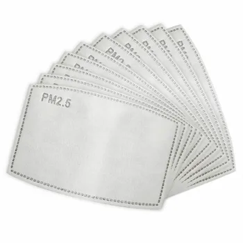 

500pcs 5 Layer Pm2.5 Filter Anti Dust Cotton Face Maskes Filter Pm 2.5 Activated Carbon Mask Filter Replaceable Mask Filters