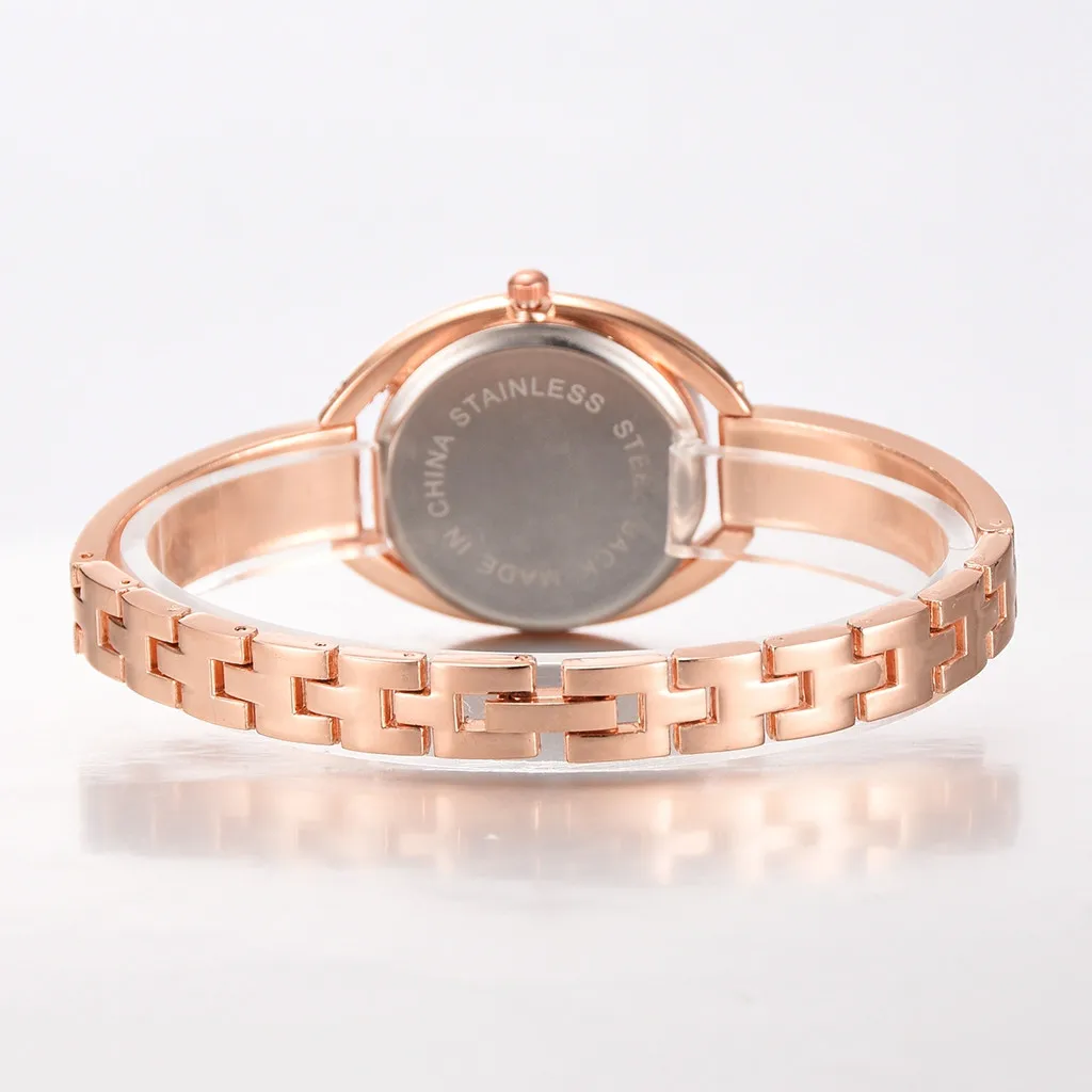 Ladies bracelet Watch Eye shape dial 2pcs Fashion Eye Shape Dial Steel Strip Watch Heart Shaped Full Drill Bracelet reloj mujer