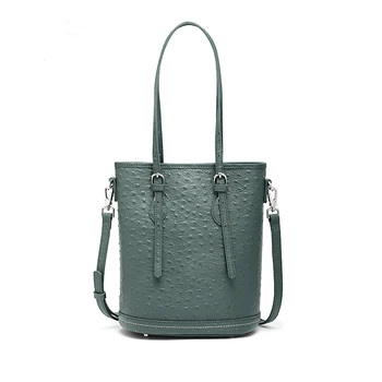 

Female bag new 2020 messenger shoulder bag cowhide fashion trend bucket bag