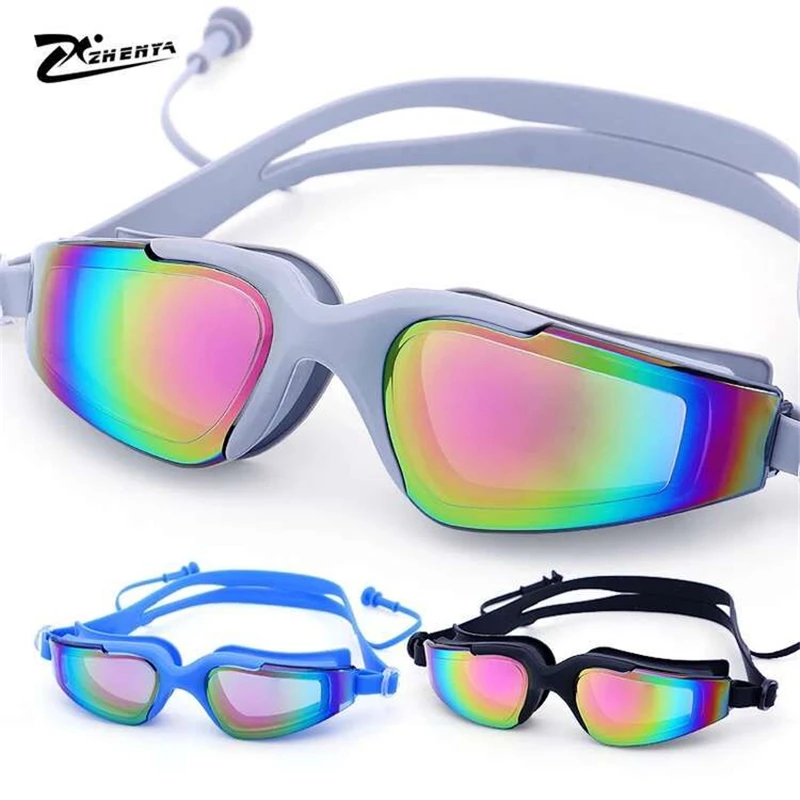 New Swimming glasses men women professional Anti Fog Adult earplug arena swim eyewear gafas natacion Waterproof Swimming goggles