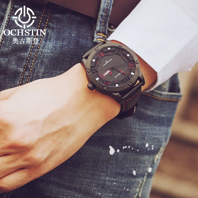 

Genuine Product ochstin Casual Trend of Fashion Students Quartz Watch Waterproof Calendar MEN'S Watch Sporty