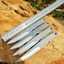 

4pcs /set Thickness High Quality Outdoor EDC Self defens Knife Pocket Camping Knife Fruit Knife Martial Arts Practice Knife