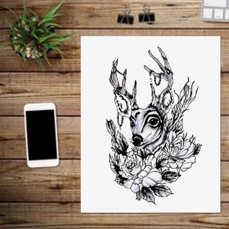 1 pcs Fake Tattoo Sticker Waterproof Flower Arm Tattoo Sticker Realistic Temporary Tattoo Unique Body Art