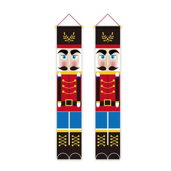 

1pair Nutcracker Soldier Banner Merry Christmas 2020 Xmas Door Home Decor Ornament