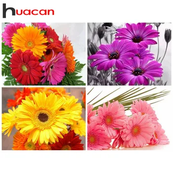 

Huacan 5D Diamond Painting Full Square Drill Flower Diamond Embroidery Mosaic Cross Stitch Rhinestone Picture Home Decor Gift