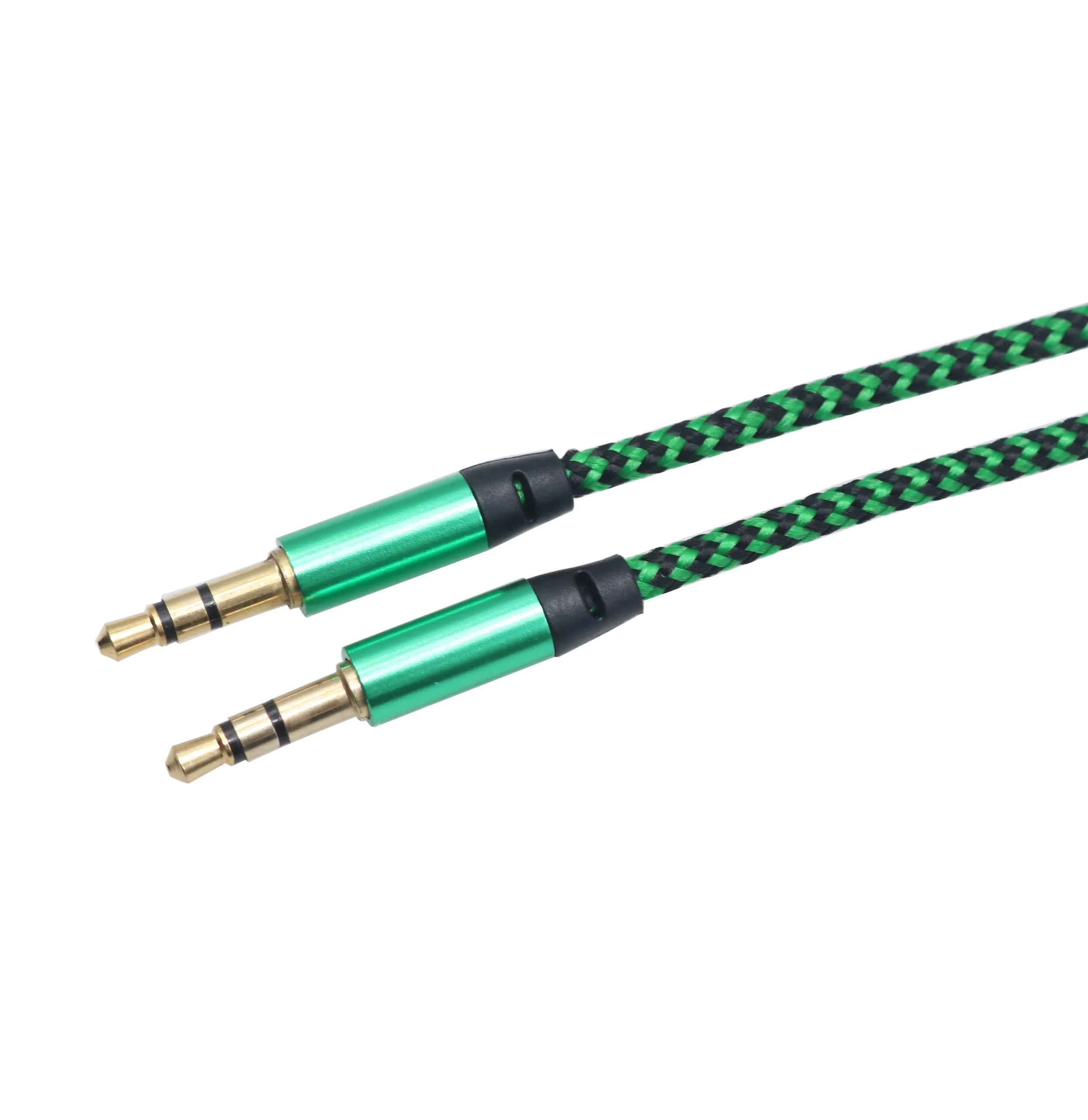 1 Meter Nylon Male To Male Audio Cable 3.5mm Audio Cable Aux Color Braided Recording Line Car Universal 5 color