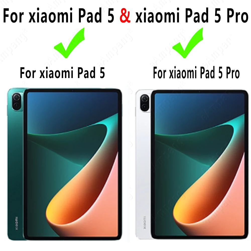 For Xiaomi Pad 5 Keyboard Case Xiaomi Pad 5 Pro miPad English Russian Spanish Arabic French Hebrew Korean Portuguese Keyboard