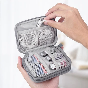 

Travel Storage Usb Cable Organizer Bag Charger Power Bank Hard Disk Organiser Portable Home Office Organization Accessories Bags