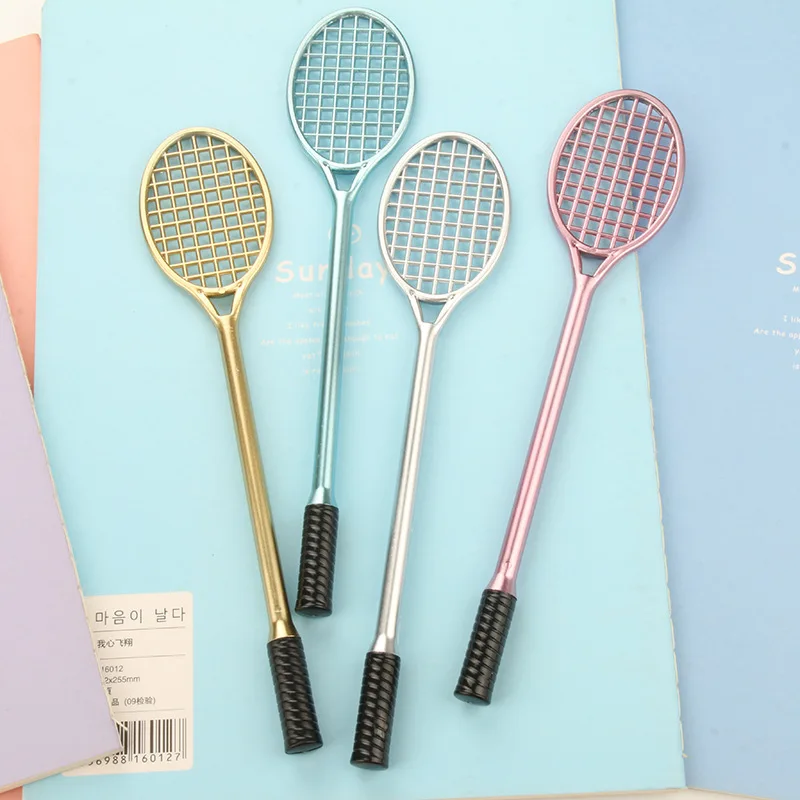 4pcs RACKET SPORTS PENS Set Girls Tennis Racquets Gifts Cute